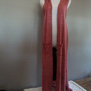 NWT Agnes & Dora Vest Duster Sweater Cardigan Lite Weight Back Split sz XS/S